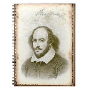Shakespeare spiral anteckningsbok anteckningsbok med spiral