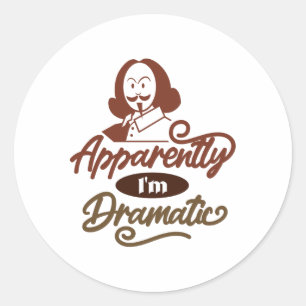 Shakespeare Stickers - Drama Theater Stickers Runt Klistermärke