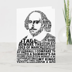 Shakespeare svart textdesign kort