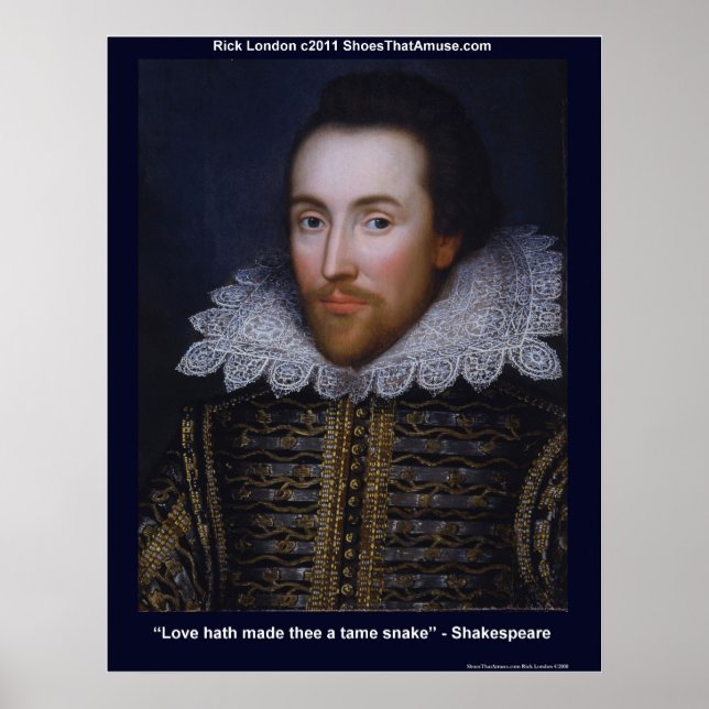 Shakespeare Tämjd Vildsnigel Kärlekskvad Postertry Poster (Framsidan)