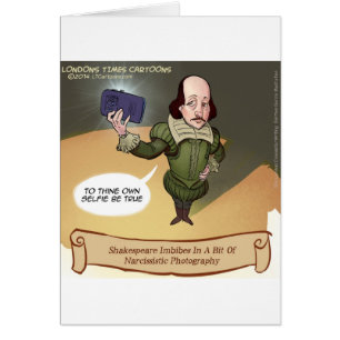 Shakespeare Tar Selfie Roligt Hälsningskort
