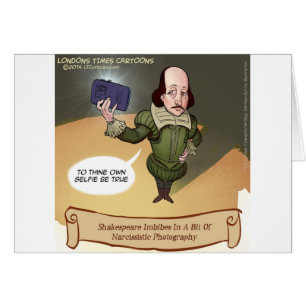 Shakespeare Tar Selfie Roligt Hälsningskort