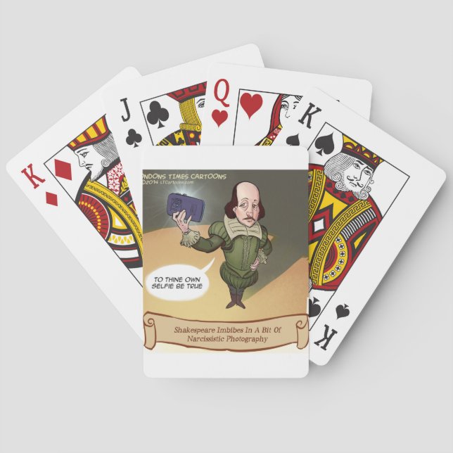 Shakespeare Tar Selfie Roligt Spelkort (Baksidan)