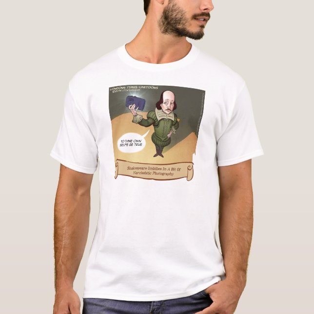 Shakespeare Tar Selfie Roligt Tee (Framsida)