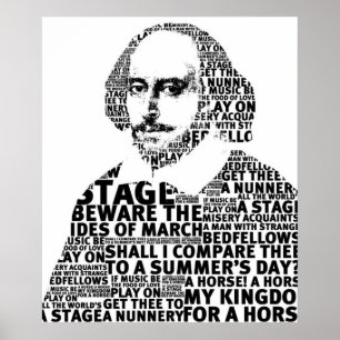 Shakespeare-textdesign Poster
