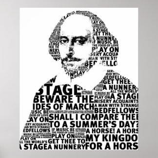 Shakespeare-textdesign Poster