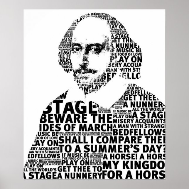 Shakespeare-textdesign Poster (Framsidan)