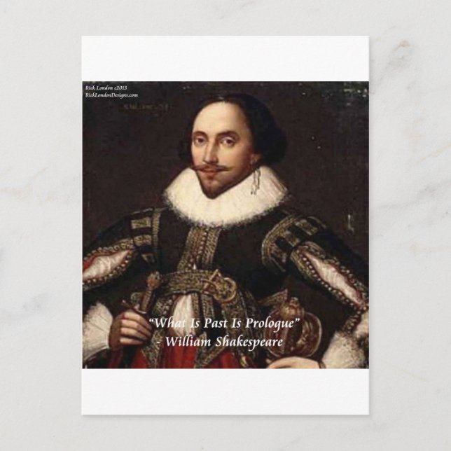 Shakespeare Tidigare är Förspel Citat Vykort (Framsida)