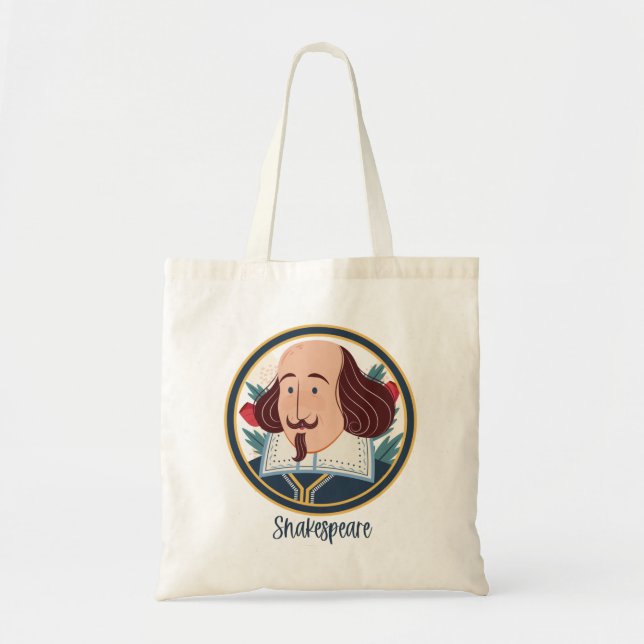 Shakespeare Tote Bag Tygkasse (Framsidan)