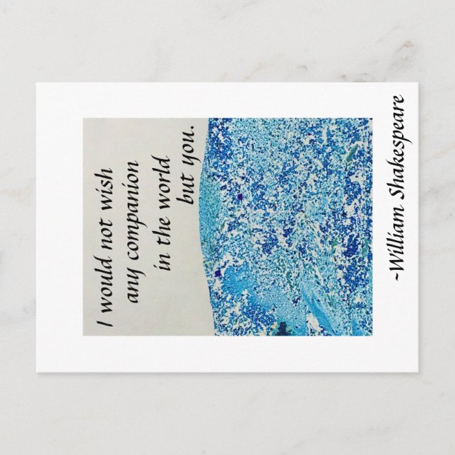 Shakespeare-Vänskap, offert Vykort (Framsida)