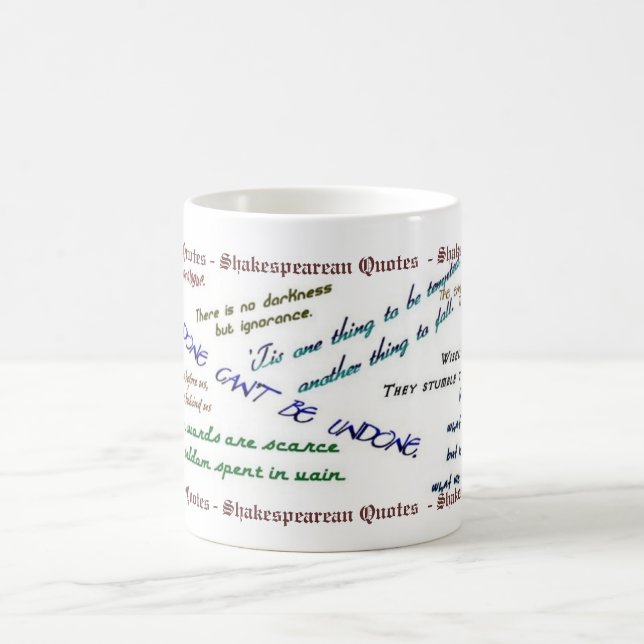 Shakespearean citationsteckenmugg kaffemugg (Center)