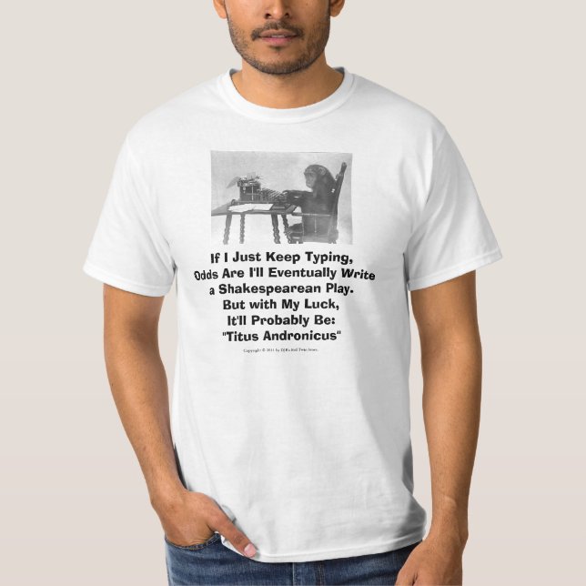 Shakespearean schimpansskjorta tee shirt (Framsida)