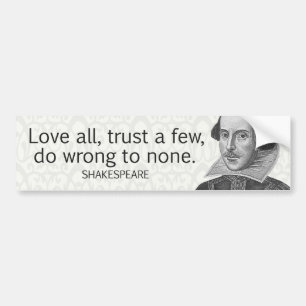 Shakespeares all kärlek, litar på några, gör bildekal