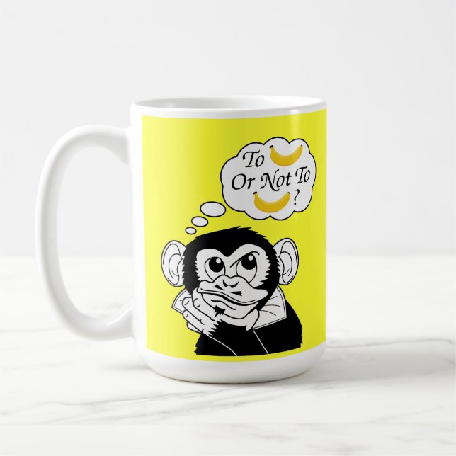 Shakespeares apa kaffemugg (Vänster)