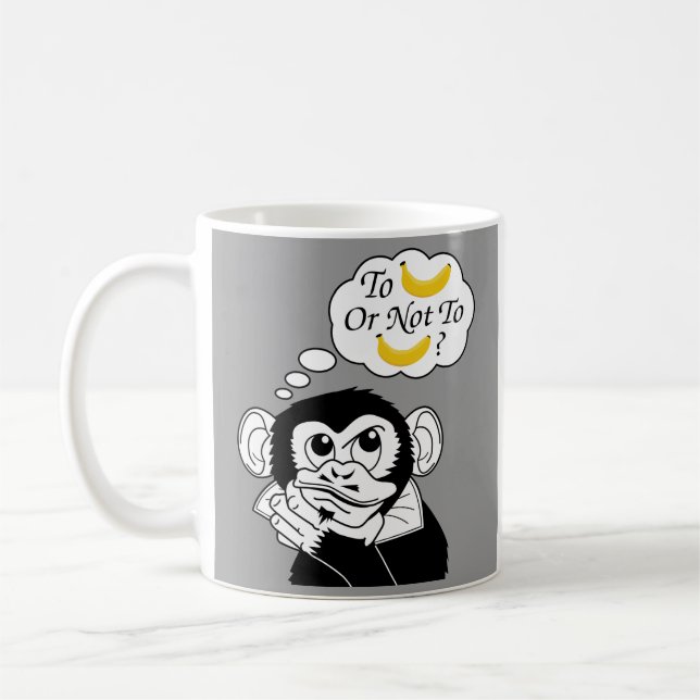 Shakespeares apa kaffemugg (Vänster)