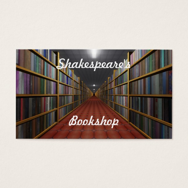 Shakespeares bokhandel visitkort (Framsidan)