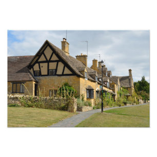 Shakespeare's cottages, Broadway, Cotswets print Fototryck