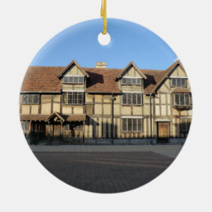 Shakespeares födelseort i Stratford på Avon Julgransprydnad Keramik