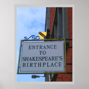 Shakespeares födelseort poster