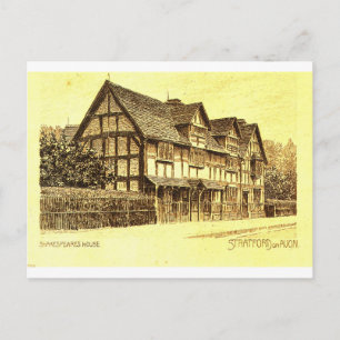 Shakespeare's House Stratford on Avon Vykort
