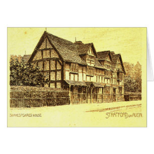 Shakespeares hus Stratford på Avon OBS Kort