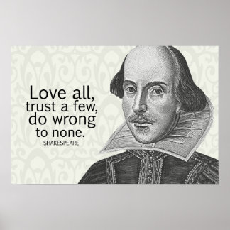 Shakespeare's Kärlek All, Trust a Few, Do.. Offert Poster