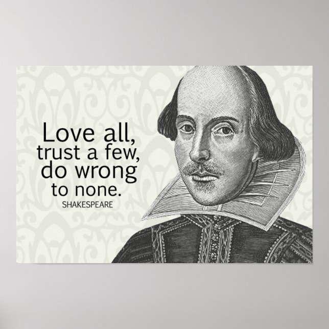 Shakespeare's Kärlek All, Trust a Few, Do.. Offert Poster (Framsidan)