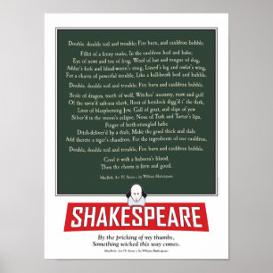 Shakespeares MacBeth. häxabesvärjelseaffisch Poster