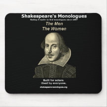 Shakespeares monologer Mousepad, svart