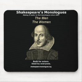 Shakespeares monologer Mousepad, svart Musmatta