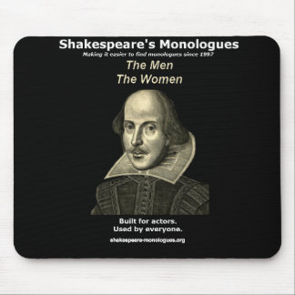 Shakespeares monologer Mousepad, svart Musmatta