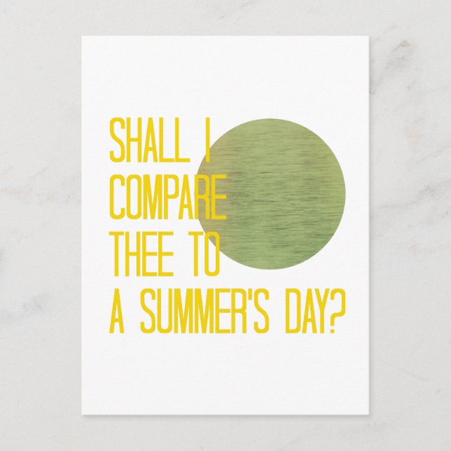 Shakespeares sommardag vykort (Framsida)