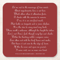 Shakespeares Sonett 116 Fyrkantig Magnet