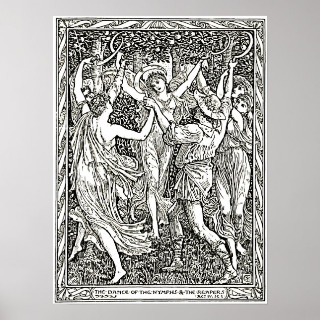 Shakespeare's Tempest Illustration Engraves Poster (Framsidan)