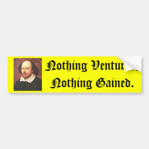 Shakespeares vågad ingenting, vinst ingenting bildekal