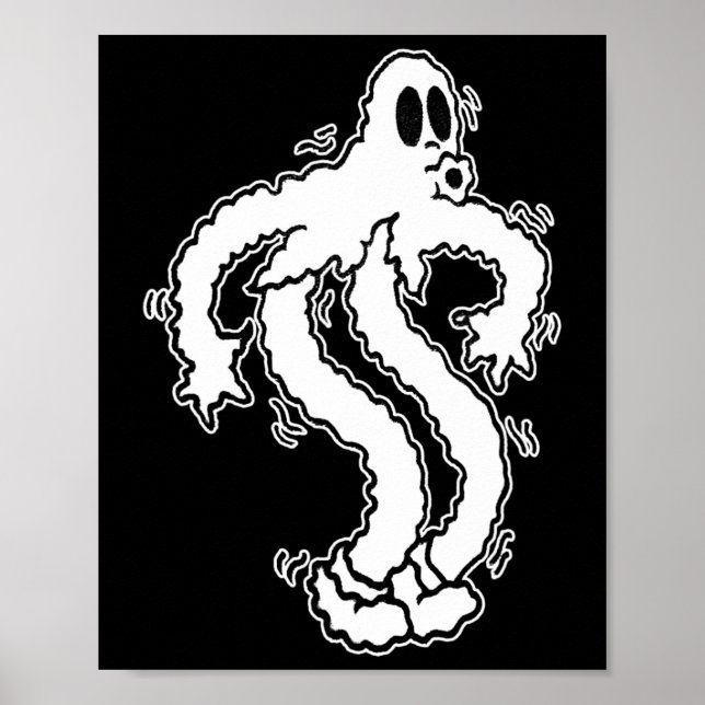 Shakey Koko Clown Ghost Cute Ghost Halloween S Poster (Framsidan)