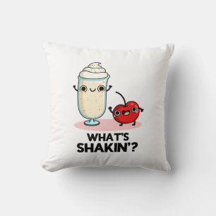Shakin Funny Cherry Milkshake Pun Kudde