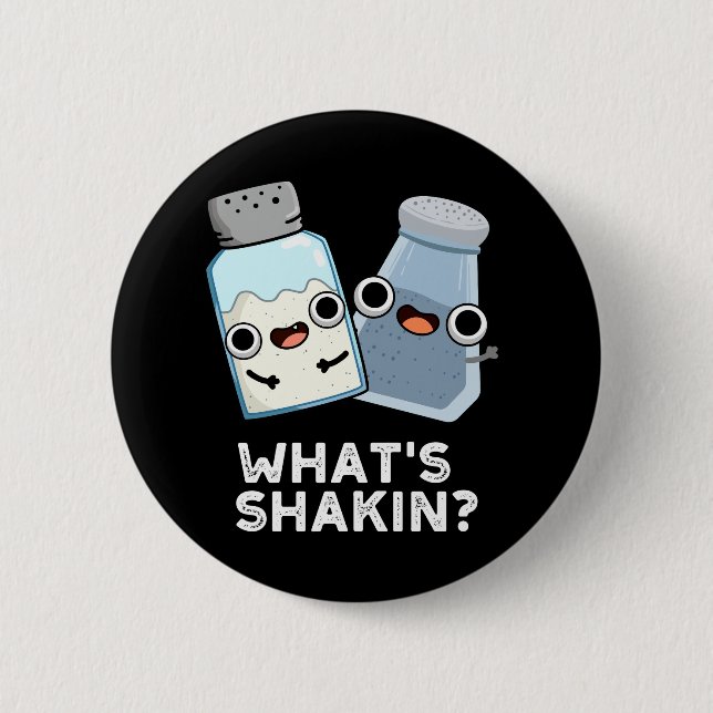 Shakin Salt and Pepper Shaker Pun Mörk BG Knapp (Framsida)