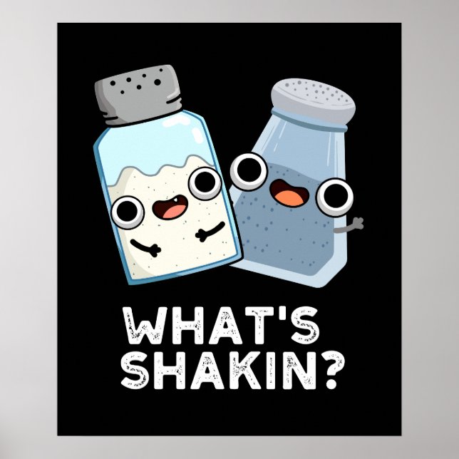 Shakin Salt and Pepper Shaker Pun Mörk BG Poster (Framsidan)