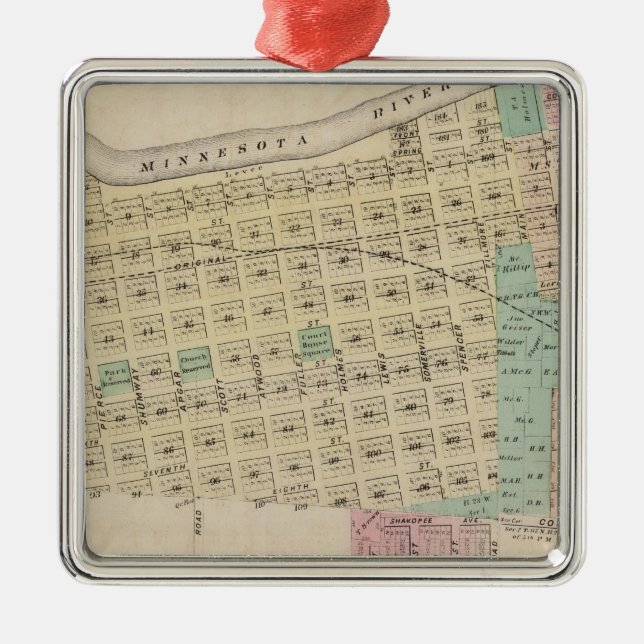 Shakopee Scott County, Minnesota Julgransprydnad Metall (Framsidan)