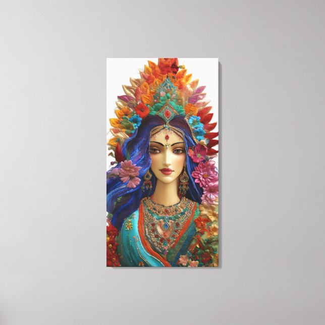 Shakti: Den gudomliga kvinninin - Vibrant 5D Impas Canvastryck (Framsida)
