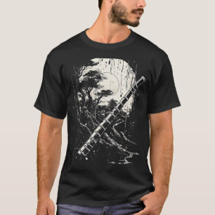 Shakuhachi Japansk bamboo Flute Japansk konstdist T Shirt
