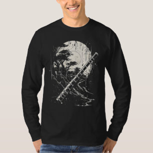 Shakuhachi Japansk bamboo Flute Japansk konstdist T Shirt