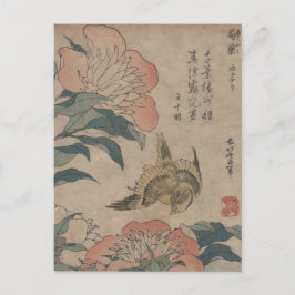 Shakuyaku Kana Ari av Hokusai Vykort