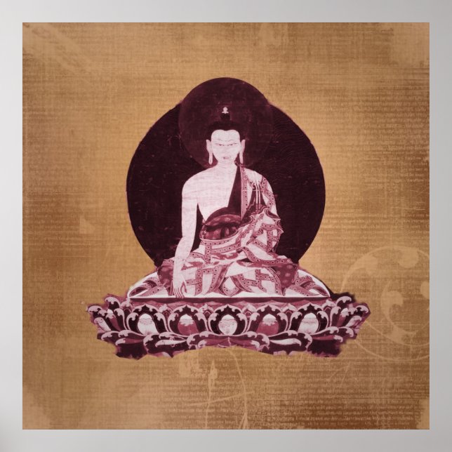Shakyamuni Buddha Grunge Vintage Poster (Framsidan)