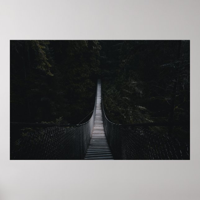 SHALLOW FOOCUS PHOTO OF BROWN WOODEN BRIDGE POSTER (Framsidan)
