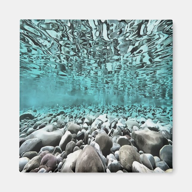 Shallow Vatten Artistic Aegean Art Magnet (Framsidan)