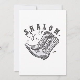 Shalom allesammans Cowboy judisk Hanukkah väst Inbjudningar