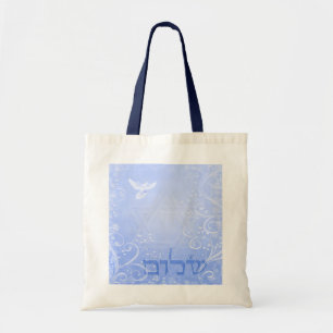 Shalom Dove Blue Swirl Bag Tygkasse