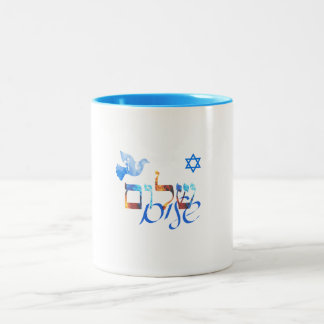 Shalom - fred Två-Tonad mugg